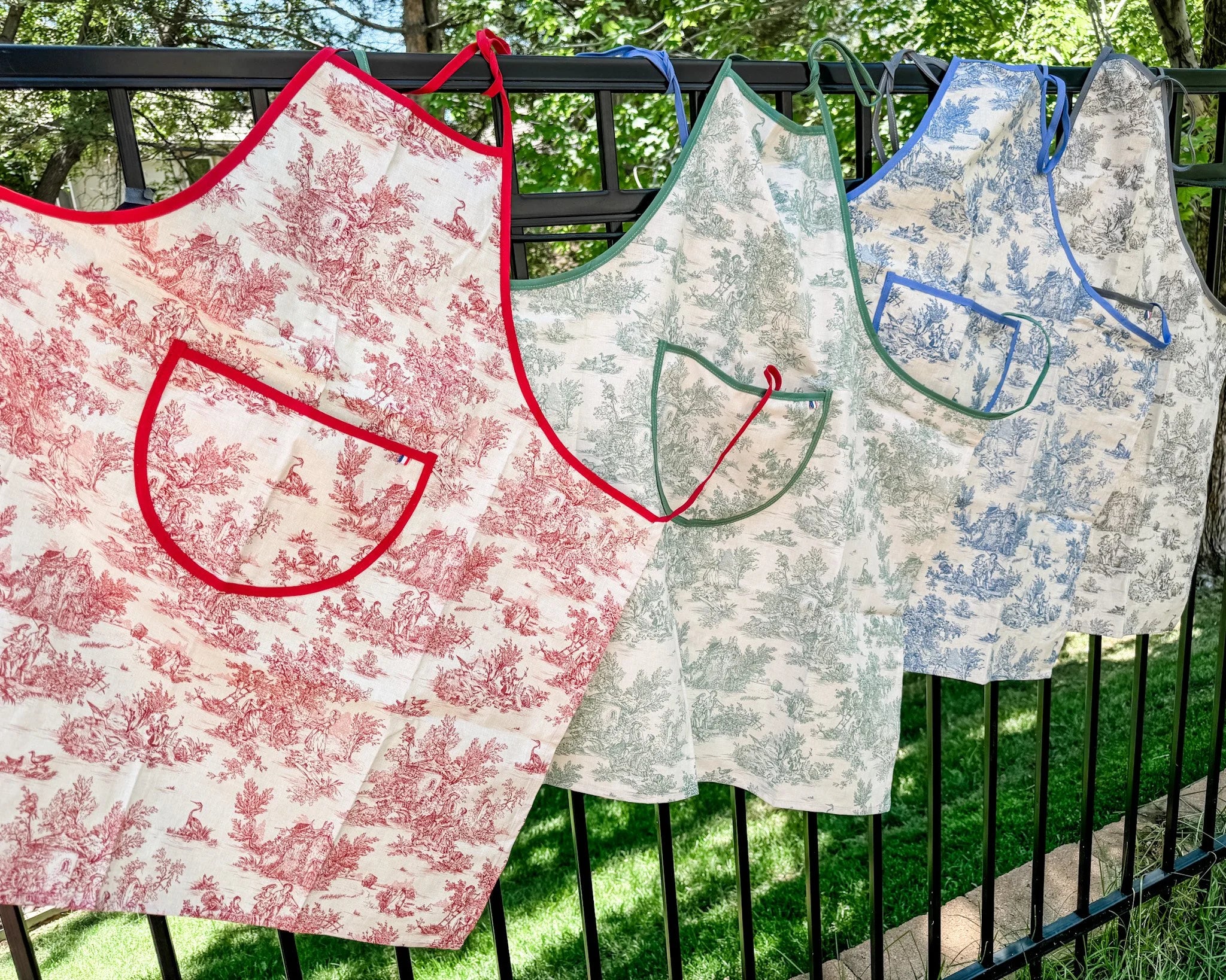 Handmade Provencal French Aprons in Toile!