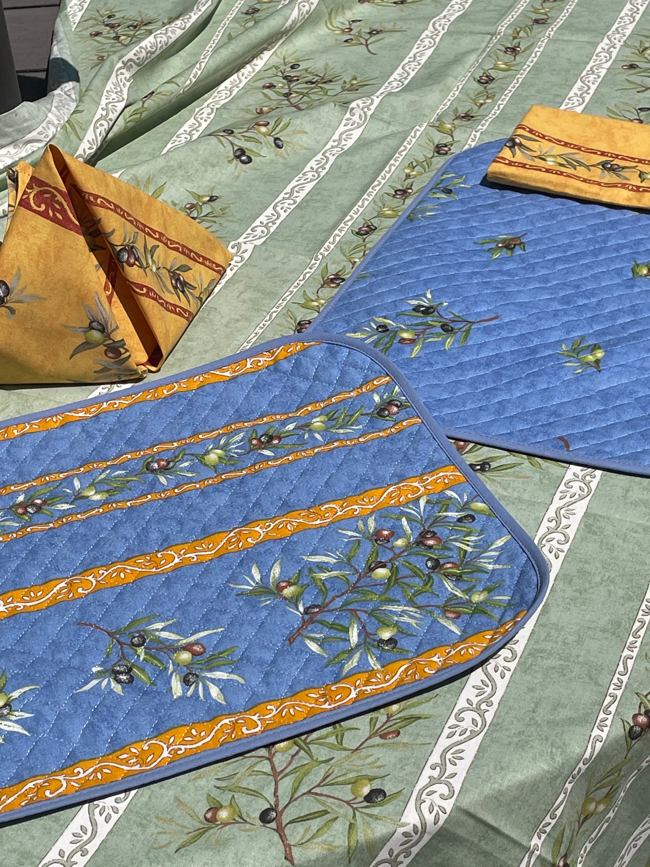 Handmade Provencal French Reversible Placemats, Now in White Lavender and Assorted, Set of 4