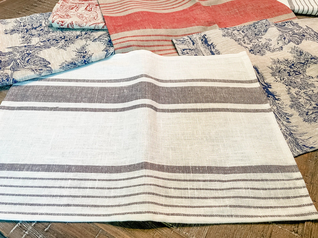 French Linen Placemats - Handmade in France - Set of 6