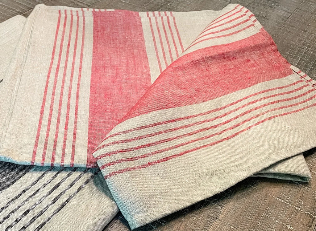 French Linen Tablecloths - Handmade in France - Stripes
