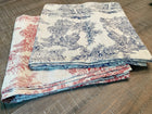 French Linen Tablecloths - Handmade in France - Toile and Floral
