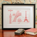 Art Print Original Details of the Eiffel Tower - Made in Paris