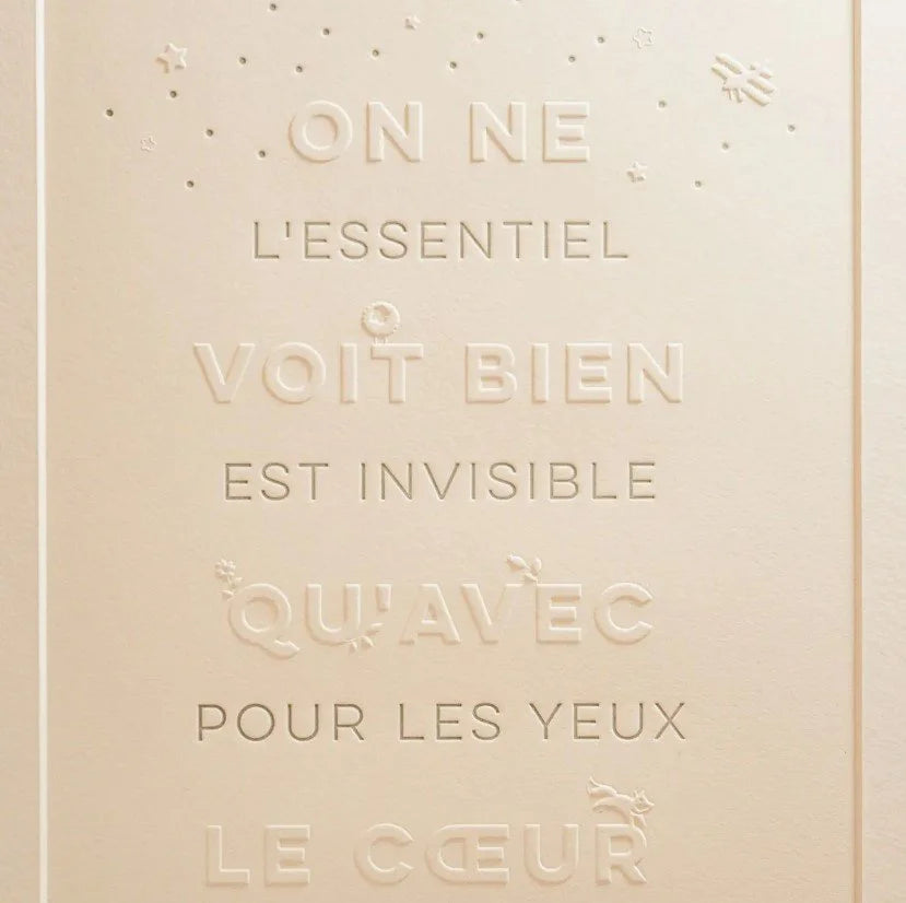 Art Print with Quote from "The Little Prince"  - Made in Paris