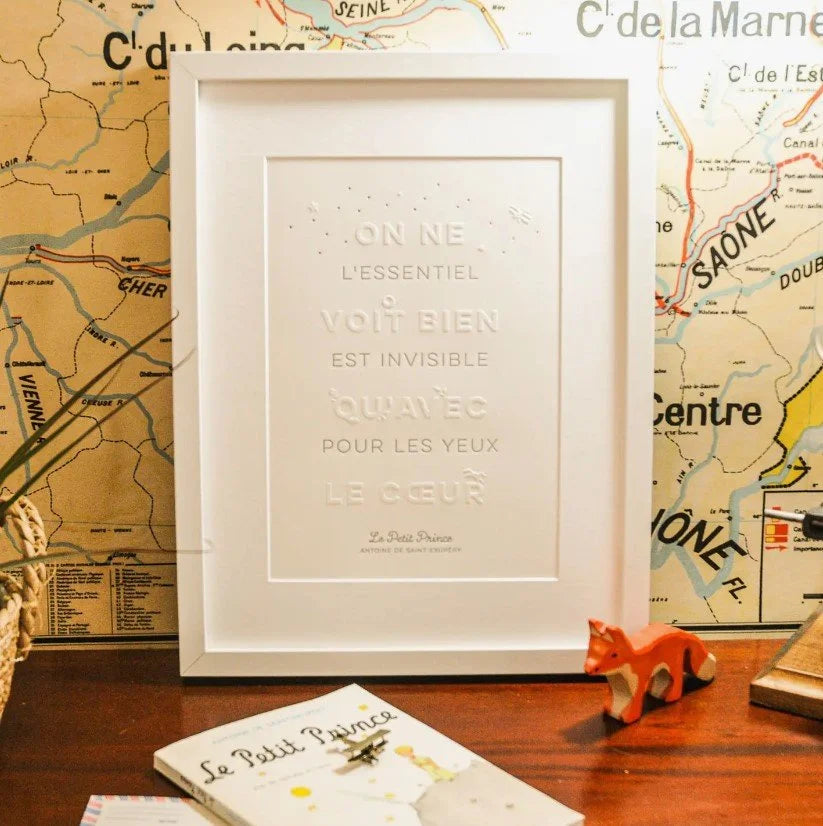 Art Print with Quote from "The Little Prince"  - Made in Paris