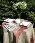 French Linen Tablecloths - Handmade in France - Stripes