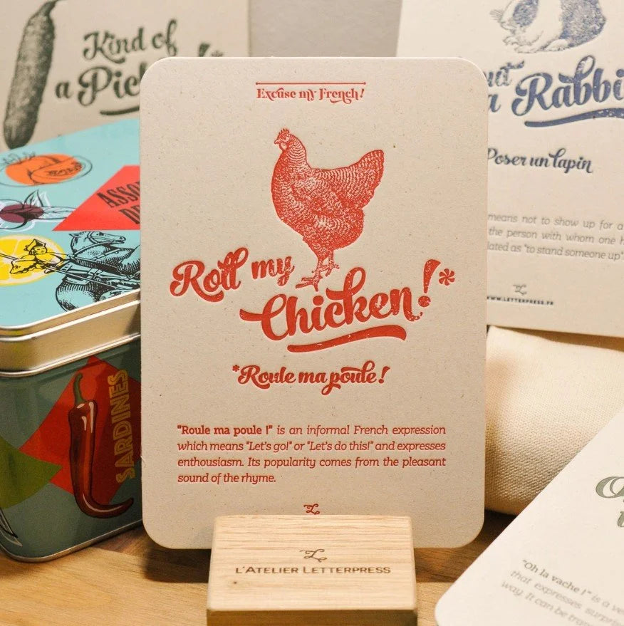 Roule ma Poule/Roll my Chicken Collection - Card Set or Art Print