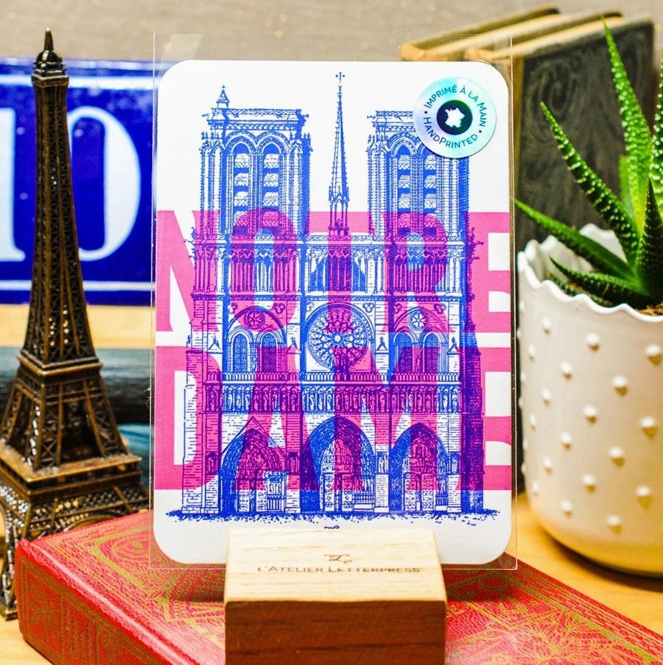 Paris in Bright Lights Cards from Vintage French Engravings, Set of 4  - Handmade in Paris