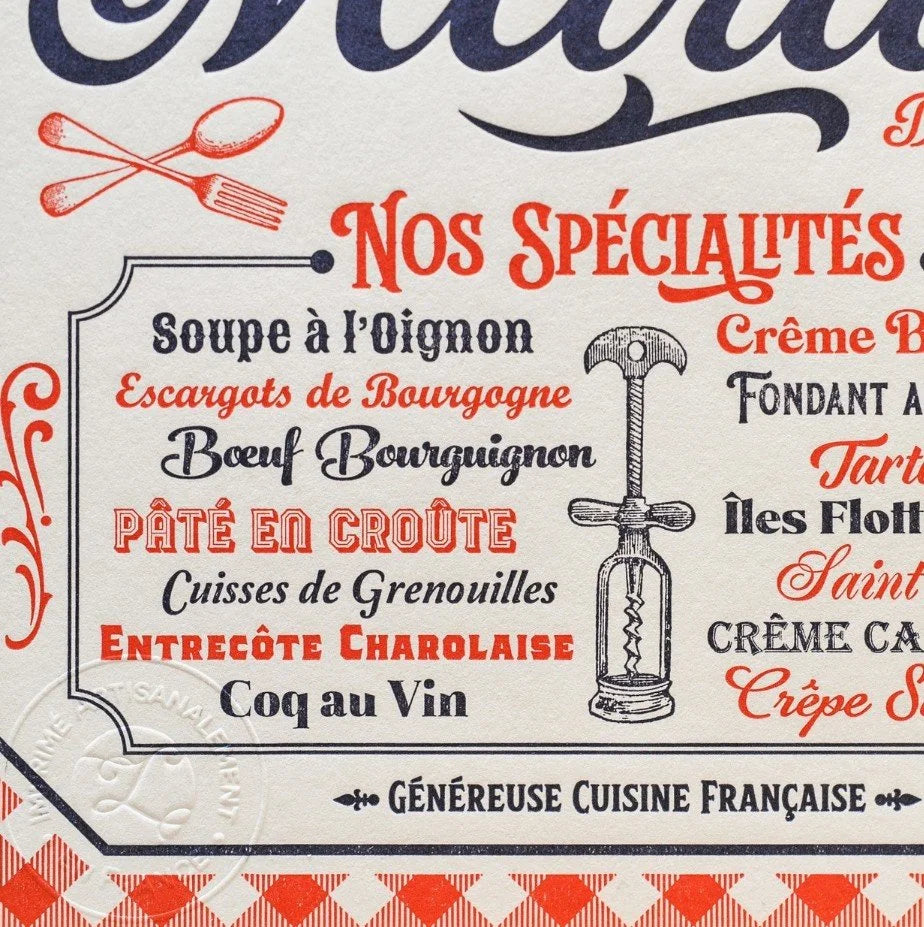 Art Prints from the Gastronomy Collection  - Made in Paris